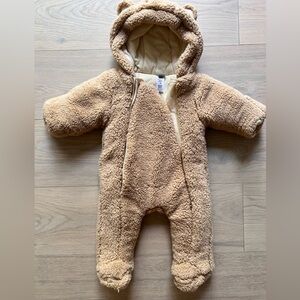 Little Me Cozy Brown Sherpa Footie